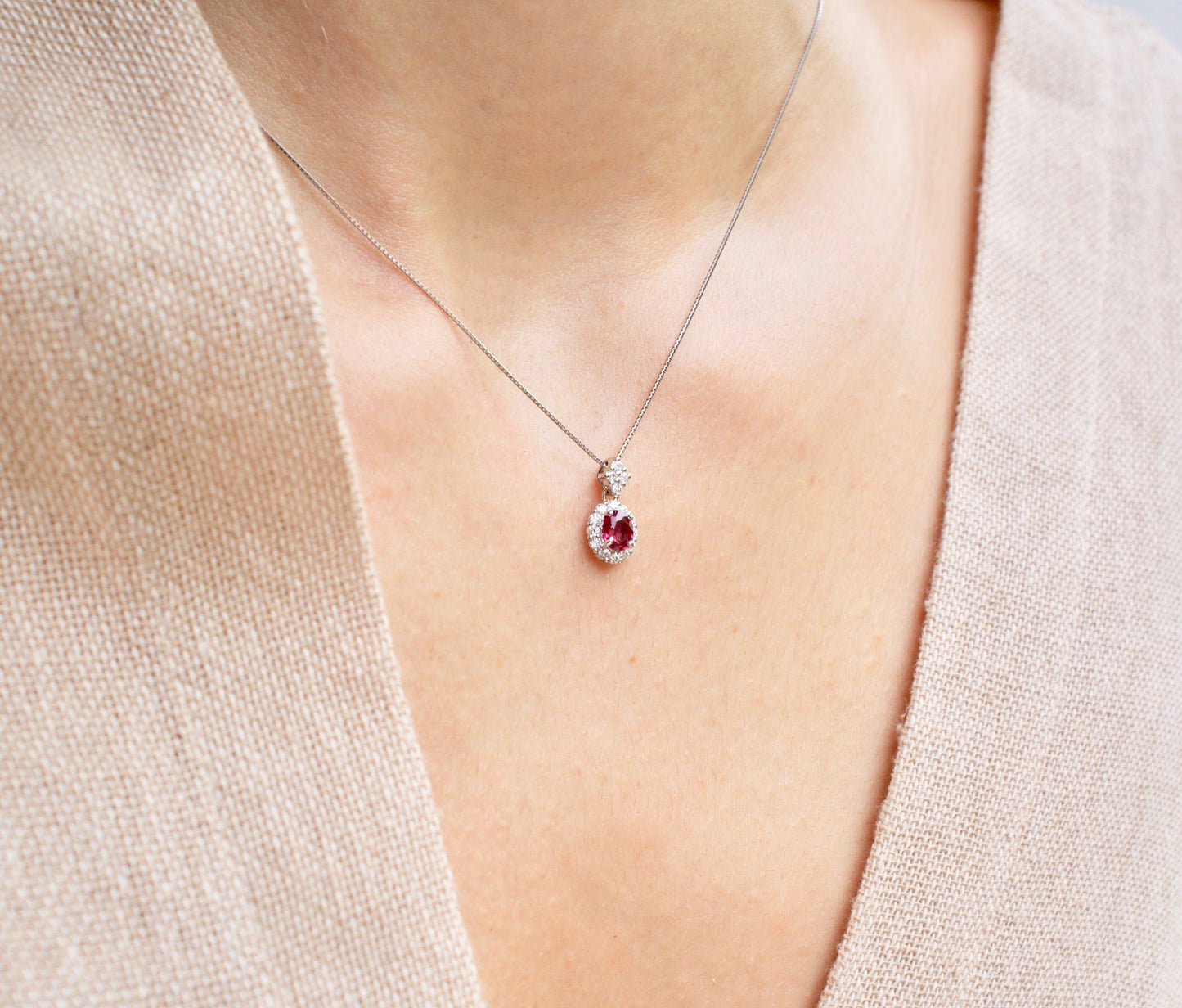fergadot - Chic Ruby and Diamond Pendant - Necklace