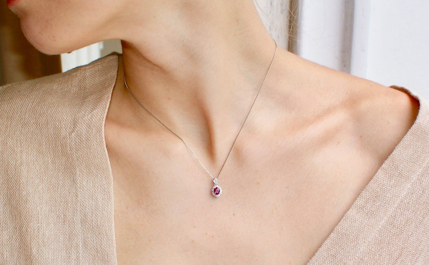 fergadot - Chic Ruby and Diamond Pendant - Necklace
