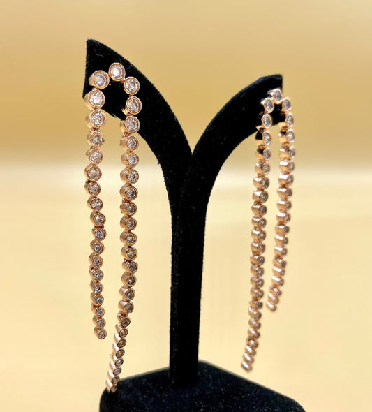 Diamanté Drop Earrings - Fergadot London