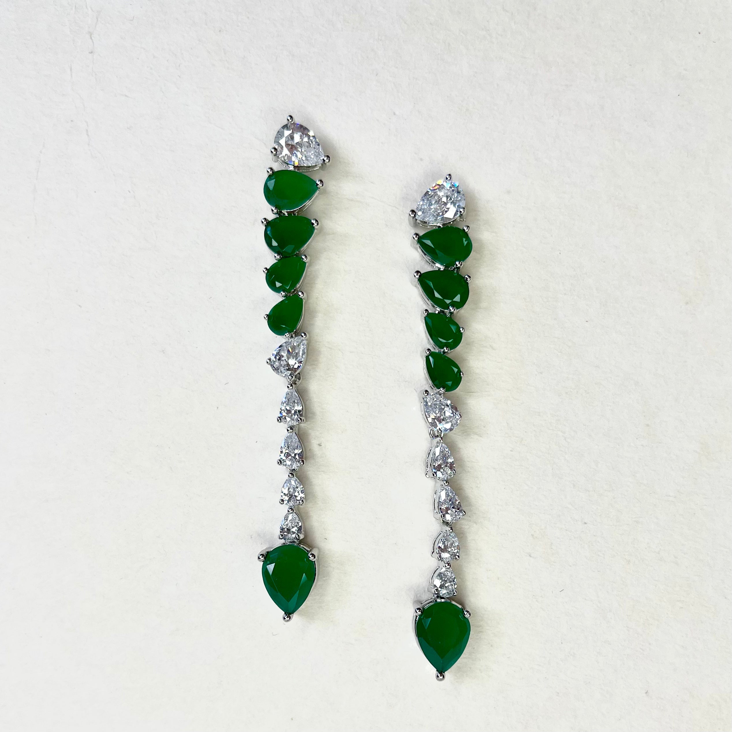 Green Drop Earrings - Fergadot London