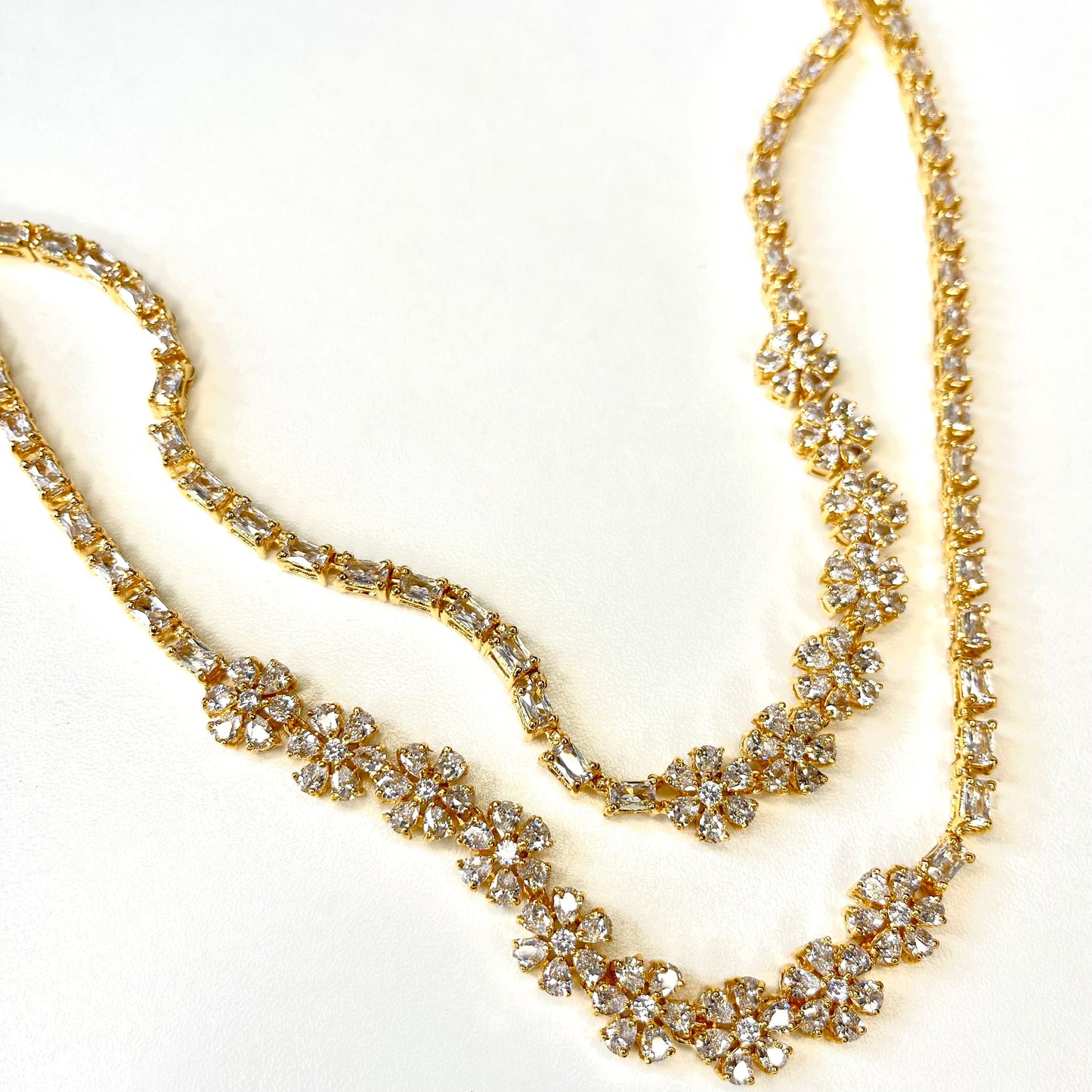 Gold Plated Layered Daisy Necklace | Fergadot London