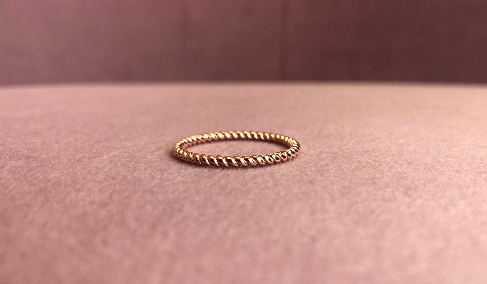 Rose-gold Rope Ring - Fergadot